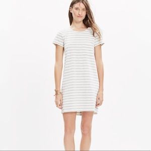 Madewell striped button back tee dress